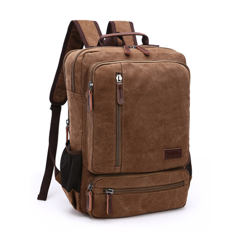 DB76 New Arrive Original Z.L.D Canvas Leather Men Travel Bags Men Duffel Bags Travel Tote Weekend Bag Overnight Laptop Backpacks ► Photo 1/6