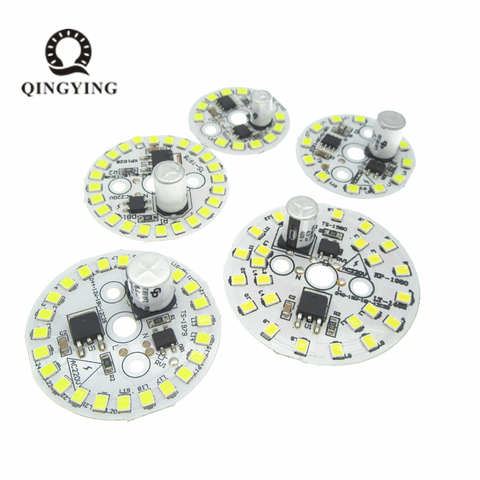 10pcs AC220V non-flickering 5W 7W 9W 12W 15W LED Lamp Plate High PF SMD2835 White Light Plate With Smart IC For Bulb Light ► Photo 1/5
