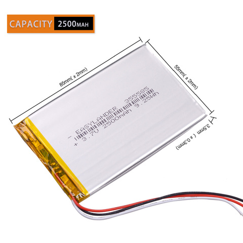 NTC 3-wire 355585 2500mAh 3.7V Lithium Polymer replacement battery for  ebook reader boox onyx 60 ► Photo 1/6