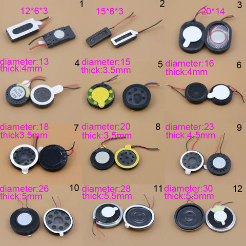 Mobile Phone Speaker phone Round 13 16 18 20 23 26 28mm Ringer / speaker / ring   replacement With two-line For Nokia1506 1206 ► Photo 1/1