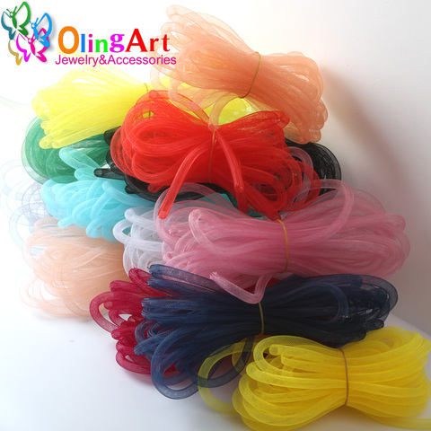 OlingArt Dia 4mm/8mm 10M/lot wholesale Colorful Mesh Bracelet jewelry DIY fitting With Crystal stones Filled necklace choker ► Photo 1/5