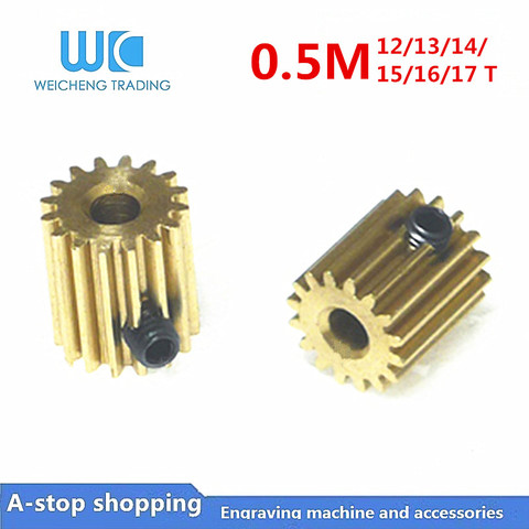 10pc 0.5M 12/13/14/15/16/17 Teeth  0.5mod  gear rack spur gear precision copper steel cnc pinion  15T Length (L) 12mm ► Photo 1/1
