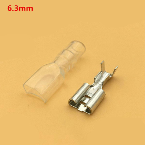 100Sets(200pcs) Female Spade Connector 2.8 /4.8 /6.3 Crimp Terminal with Insulating Sleeves For Terminals ► Photo 1/6