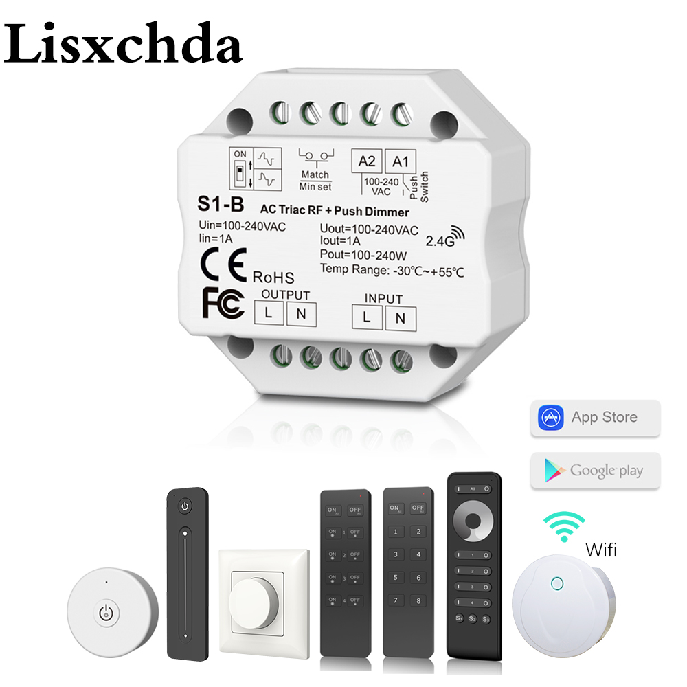 Een centrale tool die een belangrijke rol speelt Pretentieloos optioneel Dimmer LED 220V 230V 110V AC Triac Wireless RF Dimmable Push Switch with  2.4G Remote 220V Dimmer Switch for LED Lamp Bulb S1-B - Price history &  Review | AliExpress Seller -