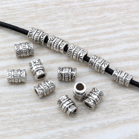 Hot Sale !  15Pcs  Zinc Alloy Aztec Tube Beads Spacer 5mmx7mm D10 ► Photo 1/6