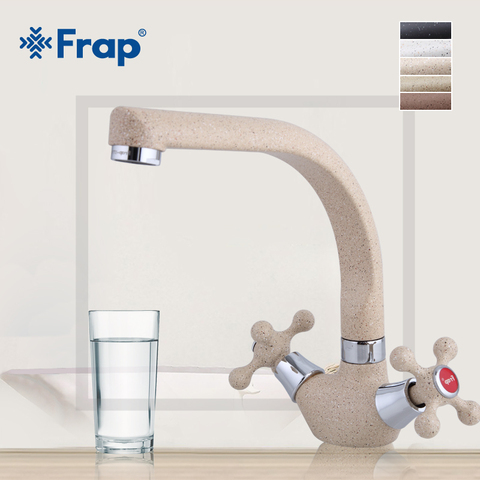Frap Multicolor Spray painting Kitchen sink Faucet Cold and Hot Water Mixer Tap crane torneira Double Handle 360 Rotation F5408 ► Photo 1/6