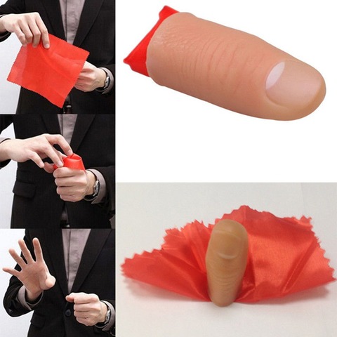 1Set Hot Sale Scarf Disapper Stage Show Rubber Finger Thumb Tip Magic Tricks Tools Attractive Tric Party Magic Kid Gifts#257209 ► Photo 1/6