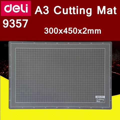 Deli 9357 A3 Paper Cutting Mat  PVC self-healing cutting mat plate 300x450x2mm  ► Photo 1/1