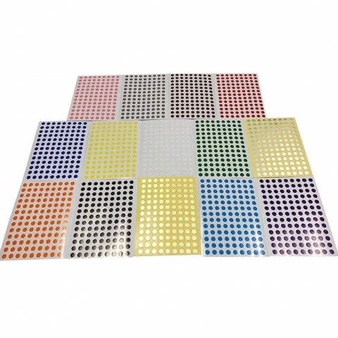 12Sheets/Pack 8mm Round Dot Candy Color Label Self Adhesive Dot Sticker Office School Supplies Tag Stickers ► Photo 1/6