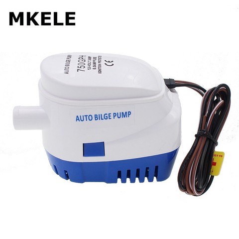DC 12V 24V 750GPH Automatic Water Bilge Pump For Boat Submersible with Float Switch  Marine / Bait Tank / Fish ► Photo 1/6
