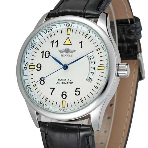WINNER WATCH Trendy Fashion Roman Vortex Dial Low-key Luxury Men's Wrist Watch Mechanical Watch Six Models Can Choose ► Photo 1/2