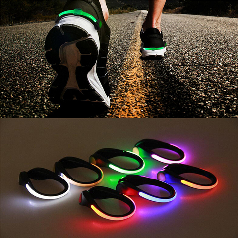 LED Luminous Shoe Clip Light Outdoor Running cycling Bicycle RGB Novelty Lighting Safety Night Warn lamp Glowing zapato ciclismo ► Photo 1/6
