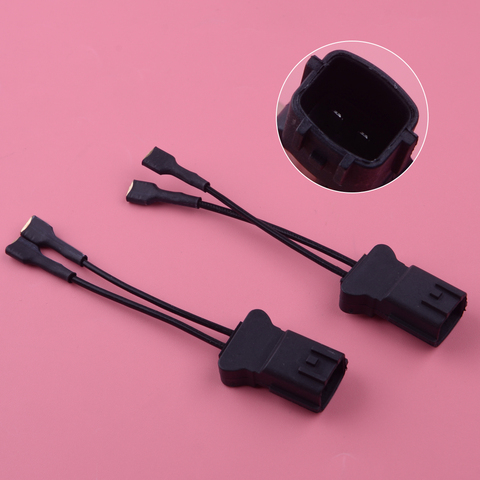 DWCX 2Pcs Plastic Black Car Horn Speaker Wiring Adapter Harness Pigtail Socket Fit for Hyundai 11cm Length ► Photo 1/3