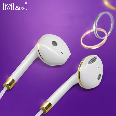 M&J In-Ear Earphone For iPhone 6s 5 Xiaomi Hands free Headset Bass Earbuds Stereo Headphone For Apple Samsung earpiece ► Photo 1/6