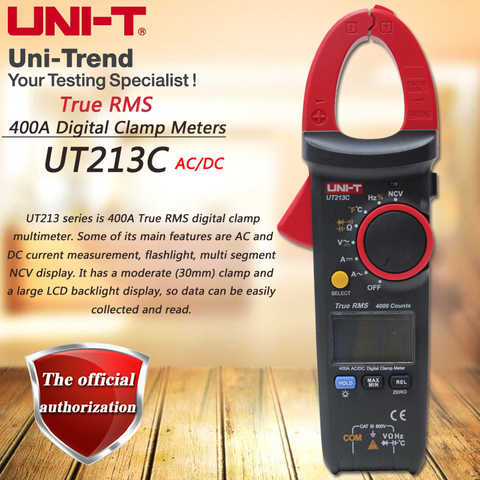 UNI-T UT213C AC DC 400A Digital Clamp Meter True RMS ammeter Resistance / Capacitance / Frequency / Temperature Test NCV ► Photo 1/6