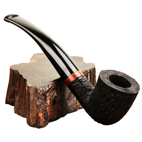 Wooden Pipe Smoking Pipes Accessories Briar Wood Bent Type Pipe Carving Pipe Men Gift Smoke Tobacco Cigarette Filter Holder ► Photo 1/6