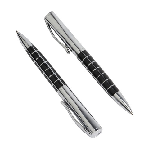1/10/PCS Rotating metal ballpoint pen stainless steel ball pens steel bar oil pen commercial stationery For Office & School Pen ► Photo 1/6