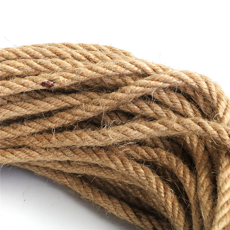 50M Natural Hemp Linen Cord Twisted Burlap Jute Twine Rope String Craft Decor 