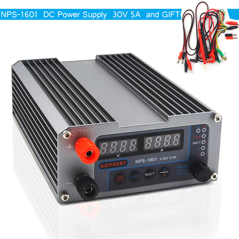 NPS-1601 Version Mini Adjustable Digital Switch DC Power Supply WATT With Lock Function 0.001A 0.01V 32V 30V 5A 3205II Upgraded ► Photo 1/6