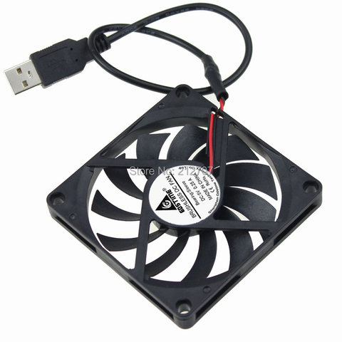 2 Pieces/lot Gdstime 5 Volt 2Pin Computer Cooling Fan With USB Connector 80x80x10mm 8010 80mm ► Photo 1/6