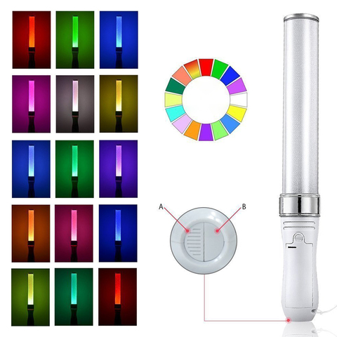 15 Colors Change LED Glow Celebration Home Light Stick Party Wedding Battery Powered Fluorescent Camping Vocal Concerts Decor ► Photo 1/6