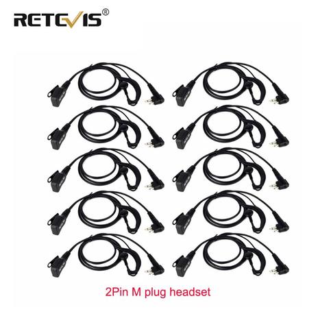 10pcs Volume Adjustable Earpiece PTT Mic Retevis Headset For Motorola GP68 CP88 CT150 P080 PRO1150 Walkie talkie For HYT TC-610 ► Photo 1/6