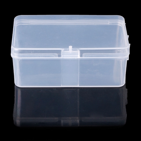 Rectangular Plastic Transparent Storage Box Jewelry Beads Container Organizer  7.8*4.9*3CM ► Photo 1/6