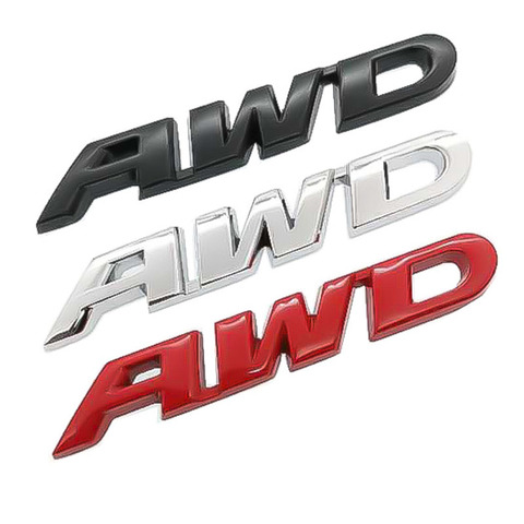 3D Metal AWD Badge Sticker Car Body Emblem Decal 4 Wheel Drive SUV Off Road for Toyota Impreza Subaru Honda SUV Off Road SUV V6 ► Photo 1/6