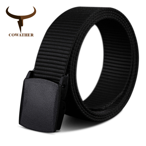 COWATHER 110 130 150 170cm long big size new nylon material mens belt military outdoor male jeans tactical belts for men luxury ► Photo 1/6