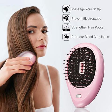 Ionic comb Portable Hair Brush Anti-static Massage Negative Ion Comb Mini Hair Straightener Comb Magic Hairbrush Styling Comb ► Photo 1/6