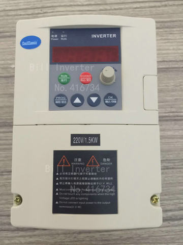 VFD Inverter ZW-S2-2T Inverter  1.5KW/2.2KW Single phase 110V/220V Input and three-phase motor with 2M Cable and Panel wyt01 ► Photo 1/1