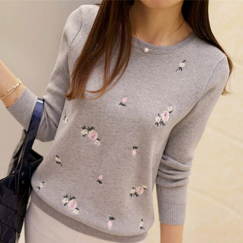 OHCLOTHING 2022 Autumn Sweater Women Embroidery Knitted Winter Women Sweater And Pullover Female Tricot Jersey Jumper Pull Femme ► Photo 1/6