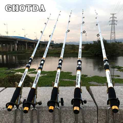 GHOTDA Telescopic Fishing Rod 80% FRP 20% Carbon Fiber Fishing Pole Sea Fishing ► Photo 1/6