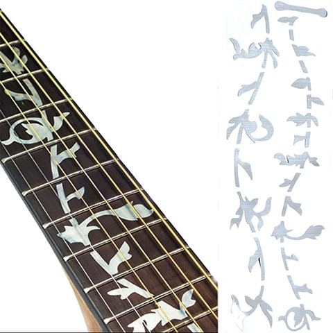 Guitar Or Bass Tree Of Life Fretboard Silver Color Inlay Ultra Thin Sticker ► Photo 1/6