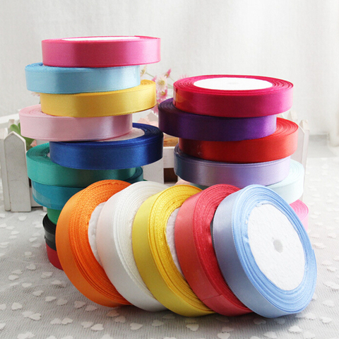 25 yards/roll Silk Satin Ribbon 15mm Wedding Party Decoration Invitation Card Gift Wrapping Christmas AA7718 ► Photo 1/4
