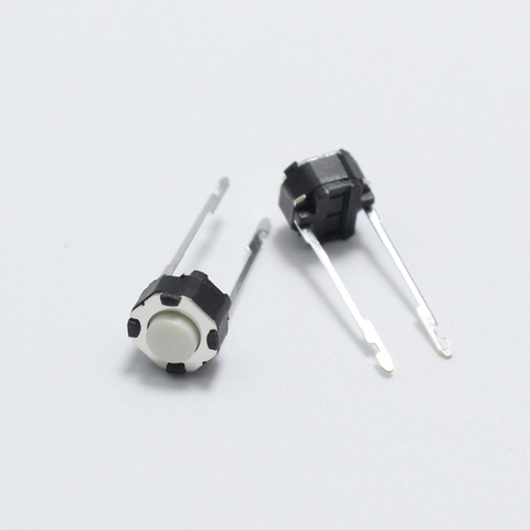 100pcs 6*6*4.3mm / 6*6*5mm 2pin Tactile Tact Push Button Switch 6x6x4.3mm / 6x6x4.3mm  2p Vertical Round Micro Switch ► Photo 1/1