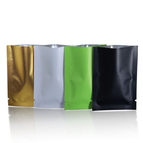200Piece/Lot Open Top Matte Aluminum Foil Bag Coffee Tea Food Bag Mylar Foil Vacuum Packaging Bag Heat Seal Storage Pack Pouches ► Photo 1/6
