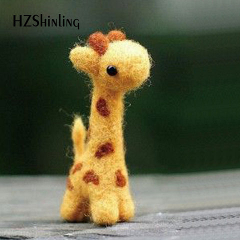 Non-Finished Handmade Giraffe Toy Doll Wool Felt Poked Kitting DIY Cute Animal Wool Felting For Children Kids Girls ► Photo 1/2