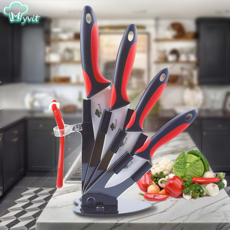 Ceramic Knife Kitchen Knives Set 3 4 5 6 inch +Peeler Zirconia Black Blade  Fruit Chef Knife Vege Cooking Tool - Price history & Review, AliExpress  Seller - MYVIT Official Store