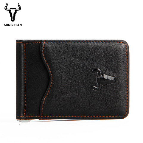 Money Clip Wallet For Men RFID Slim Genuine Leather Credit Card Holder Male Wallet ► Photo 1/6