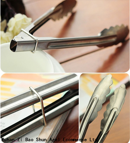 7 Inch Kitchen Tool Set Heat Bread Tong Stainless Steel Salad BBQ Cooking Food Serving Utensil Tongs ► Photo 1/4