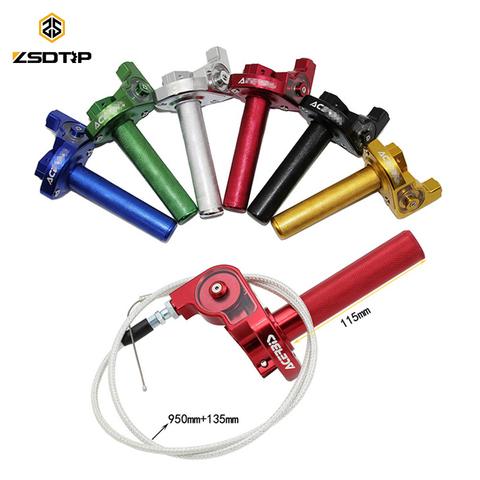 ZSDTRP 7/8'' CNC Aluminum Twist Throttle Handle Grip + Cable Replacement For Dirt Bike Quad ATV Pit 50cc 125cc 150cc 250cc ► Photo 1/6