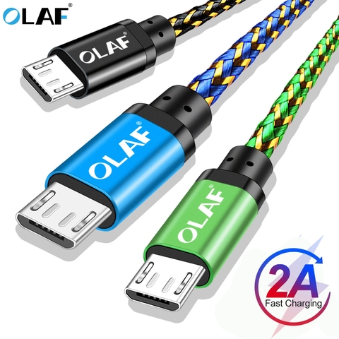 OLAF Micro USB Cable 1m 2m 3m Microusb Fast Charging Data Sync Cable For Xiaomi Samsung Huawei LG Andriod Mobile Phone Cables ► Photo 1/6