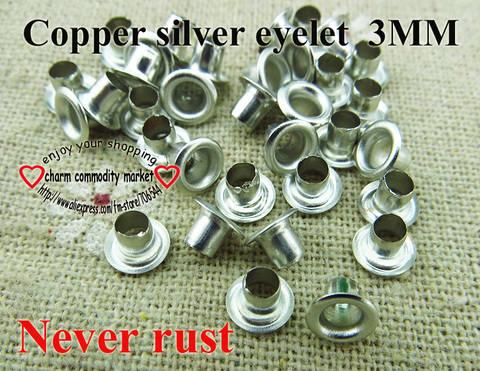 200PCS 3MM brass silver EYELET button sewing clothes accessory buttons ME-012 ► Photo 1/4