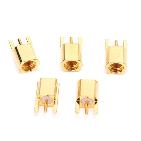 5Pcs  MMCX Female Jack Connector PCB Mount With Solder Straight Goldplated 3 Pins MMCXKE Connector ► Photo 1/6