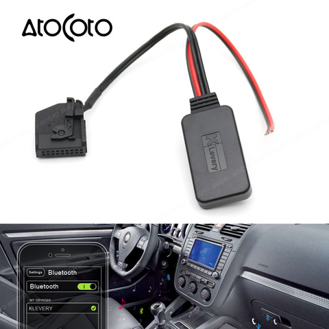 Car Bluetooth Aux Receiver Cable Adapter for VW Seat Skoda MFD2 RNS2 Radio Stereo Wireless Audio Input 18 Pin Connector ► Photo 1/1
