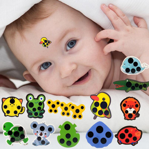 5pcs Baby Cute Cartoon Animal Sticker Forehead Head Strip Body Fever Thermometer Children Safety Baby Care Thermometer 30%off ► Photo 1/6