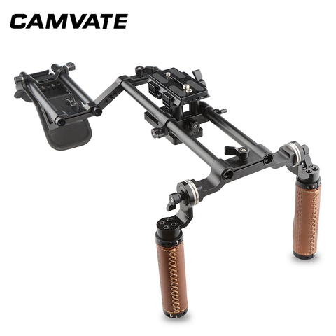CAMVATE Camera Shoulder Rig With Foam Shoulder Pad & ARRI Rosette Dual Rod Clamp &Handle Grip For DSLR Camera Support System New ► Photo 1/6