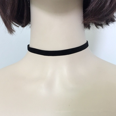 Fashion Black Velvet Choker Necklace Velvet Rope Statement Punk Style Necklace Fashion Jewelry For Woman ► Photo 1/2