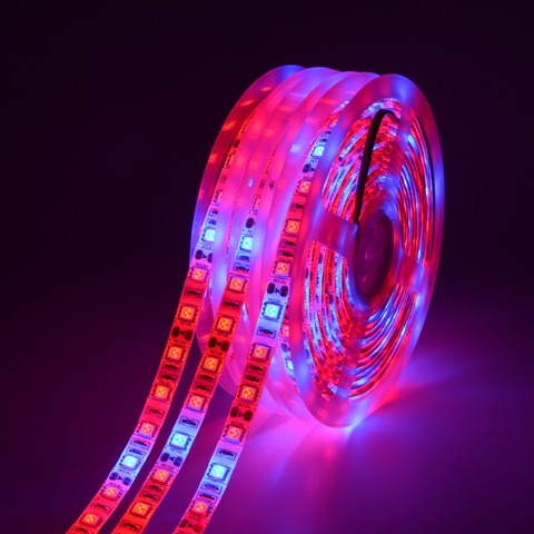5M 5050SMD waterproof LED Strip light Full Spectrum Flexible LED grow lamp tape Indoor Phyto lamp for Greenhouse plant  Growth ► Photo 1/6